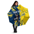 Personalized North Queensland Cowboys Umbrella Dynamic Lightning Mascot Rugby Australia