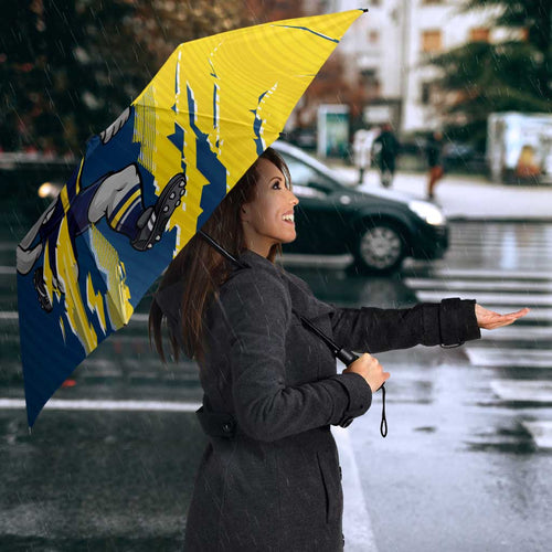 Personalized North Queensland Cowboys Umbrella Dynamic Lightning Mascot Rugby Australia