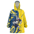 Personalized North Queensland Cowboys Wearable Blanket Hoodie Dynamic Lightning Mascot Rugby Australia