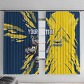 Personalized North Queensland Cowboys Window Curtain Dynamic Lightning Mascot Rugby Australia