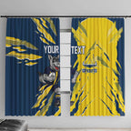 Personalized North Queensland Cowboys Window Curtain Dynamic Lightning Mascot Rugby Australia