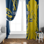 Personalized North Queensland Cowboys Window Curtain Dynamic Lightning Mascot Rugby Australia