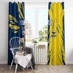 Personalized North Queensland Cowboys Window Curtain Dynamic Lightning Mascot Rugby Australia