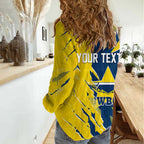 Personalized North Queensland Cowboys Women Casual Shirt Dynamic Lightning Mascot Rugby Australia