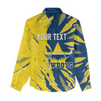 Personalized North Queensland Cowboys Women Casual Shirt Dynamic Lightning Mascot Rugby Australia
