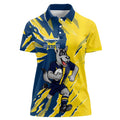 Personalized North Queensland Cowboys Women Polo Shirt Dynamic Lightning Mascot Rugby Australia