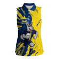 Personalized North Queensland Cowboys Women Sleeveless Polo Shirt Dynamic Lightning Mascot Rugby Australia