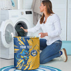 Personalized Parramatta Eels Laundry Basket Dynamic Lightning Mascot Rugby Australia