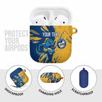 Personalized Parramatta Eels AirPods Case Dynamic Lightning Mascot Rugby Australia