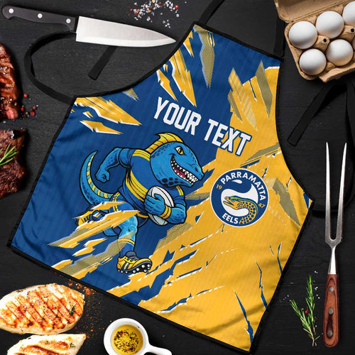 Personalized Parramatta Eels Apron Dynamic Lightning Mascot Rugby Australia