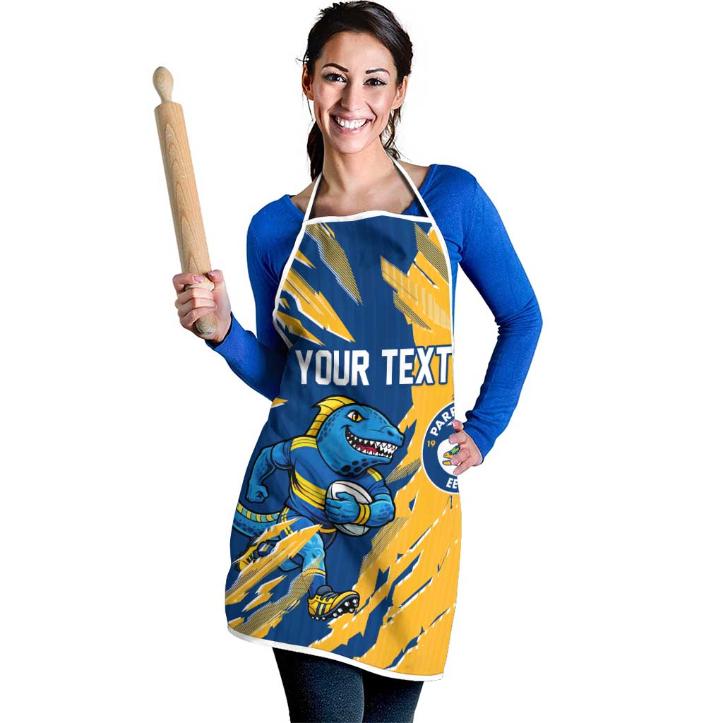 Personalized Parramatta Eels Apron Dynamic Lightning Mascot Rugby Australia