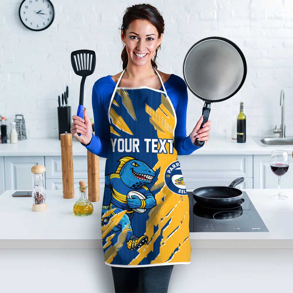 Personalized Parramatta Eels Apron Dynamic Lightning Mascot Rugby Australia