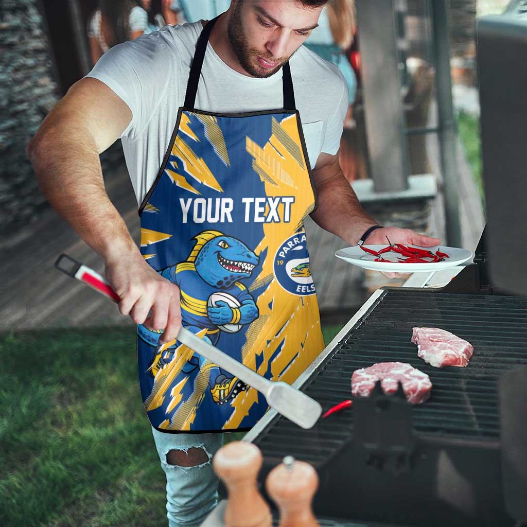Personalized Parramatta Eels Apron Dynamic Lightning Mascot Rugby Australia
