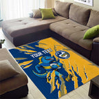 Personalized Parramatta Eels Area Rug Dynamic Lightning Mascot Rugby Australia