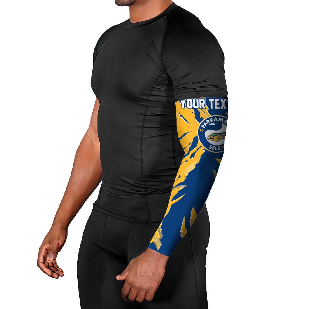 Personalized Parramatta Eels Arm Sleeves Dynamic Lightning Mascot Rugby Australia