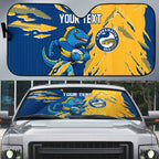 Personalized Parramatta Eels Auto Sun Shade Dynamic Lightning Mascot Rugby Australia