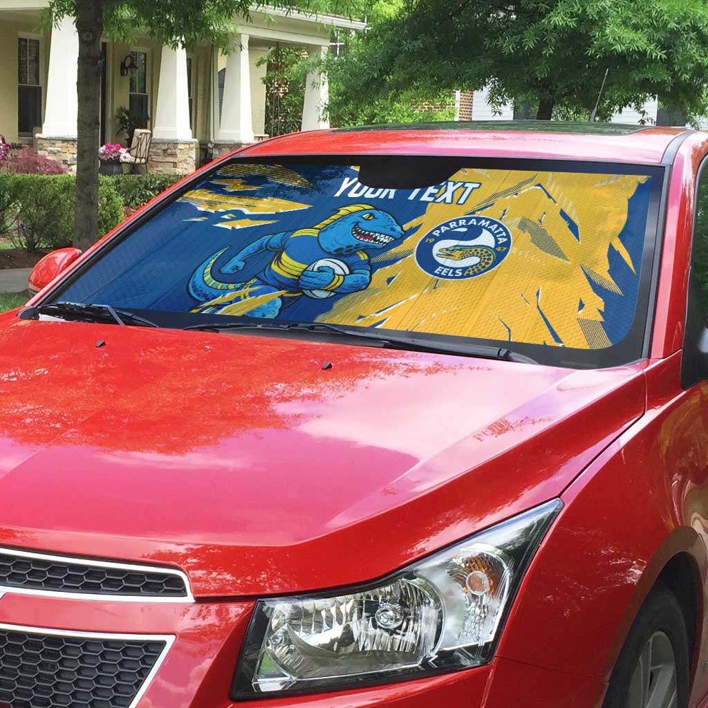 Personalized Parramatta Eels Auto Sun Shade Dynamic Lightning Mascot Rugby Australia