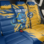 Personalized Parramatta Eels Back Car Seat Cover Dynamic Lightning Mascot Rugby Australia