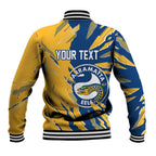 Personalized Parramatta Eels Baseball Jacket Dynamic Lightning Mascot Rugby Australia