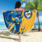 Personalized Parramatta Eels Beach Blanket Dynamic Lightning Mascot Rugby Australia