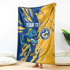 Personalized Parramatta Eels Blanket Dynamic Lightning Mascot Rugby Australia