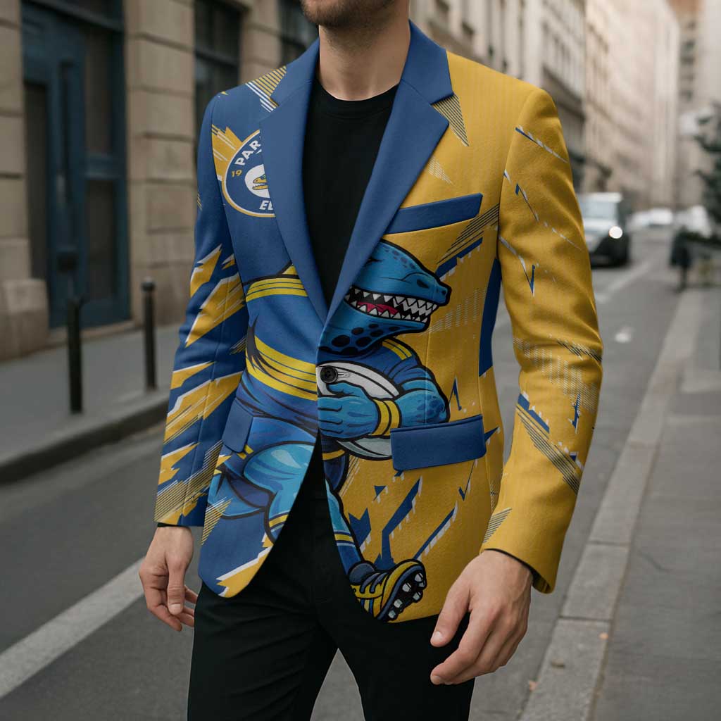 Personalized Parramatta Eels Blazer Dynamic Lightning Mascot Rugby Australia