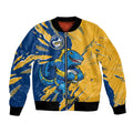 Personalized Parramatta Eels Bomber Jacket Dynamic Lightning Mascot Rugby Australia