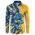 Personalized Parramatta Eels Button Sweatshirt Dynamic Lightning Mascot Rugby Australia