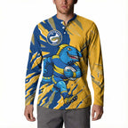 Personalized Parramatta Eels Button Sweatshirt Dynamic Lightning Mascot Rugby Australia