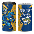Personalized Parramatta Eels 4 in 1 Can Cooler Tumbler Dynamic Lightning Mascot Rugby Australia