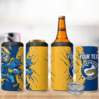Personalized Parramatta Eels 4 in 1 Can Cooler Tumbler Dynamic Lightning Mascot Rugby Australia