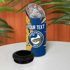 Personalized Parramatta Eels 4 in 1 Can Cooler Tumbler Dynamic Lightning Mascot Rugby Australia