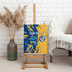 Personalized Parramatta Eels Canvas Wall Art Dynamic Lightning Mascot Rugby Australia