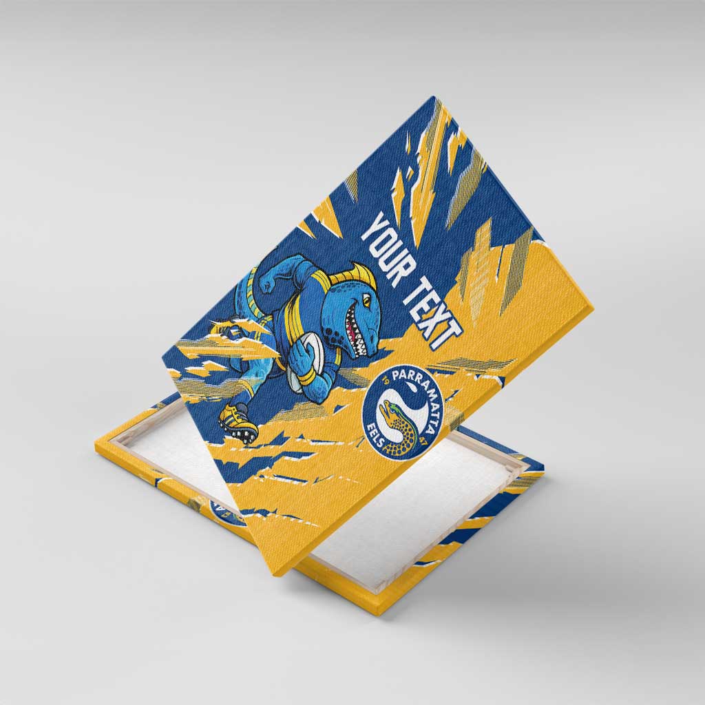Personalized Parramatta Eels Canvas Wall Art Dynamic Lightning Mascot Rugby Australia