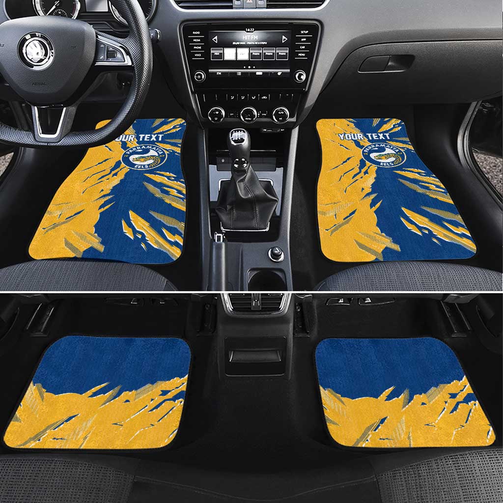 Personalized Parramatta Eels Car Mats Dynamic Lightning Mascot Rugby Australia