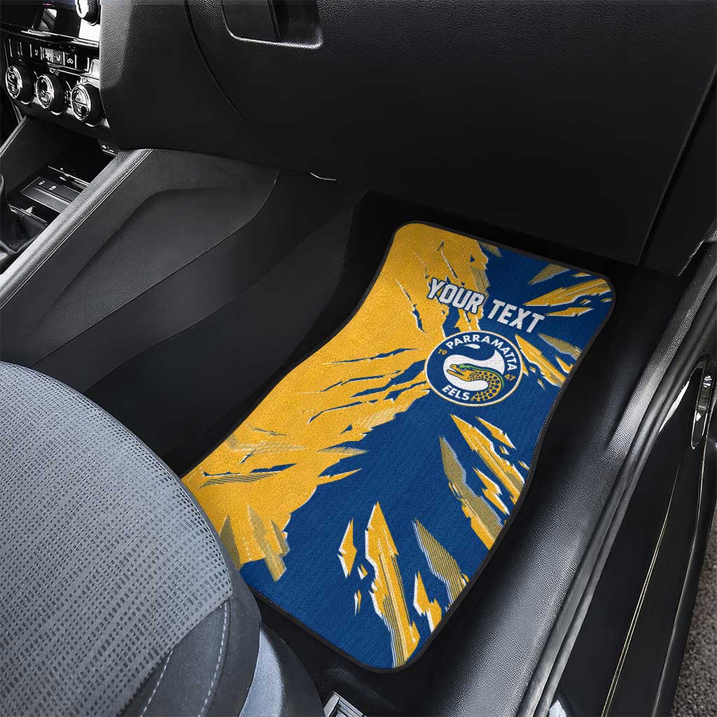 Personalized Parramatta Eels Car Mats Dynamic Lightning Mascot Rugby Australia