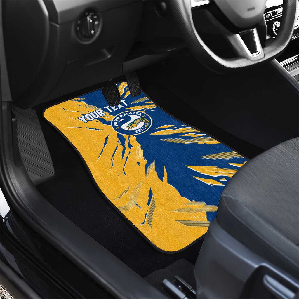 Personalized Parramatta Eels Car Mats Dynamic Lightning Mascot Rugby Australia