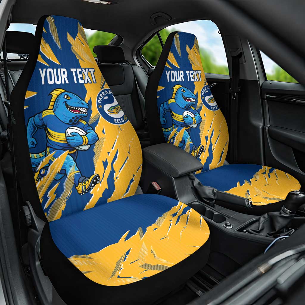 Personalized Parramatta Eels Car Seat Cover Dynamic Lightning Mascot Rugby Australia