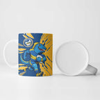 Personalized Parramatta Eels Ceramic Mug Dynamic Lightning Mascot Rugby Australia
