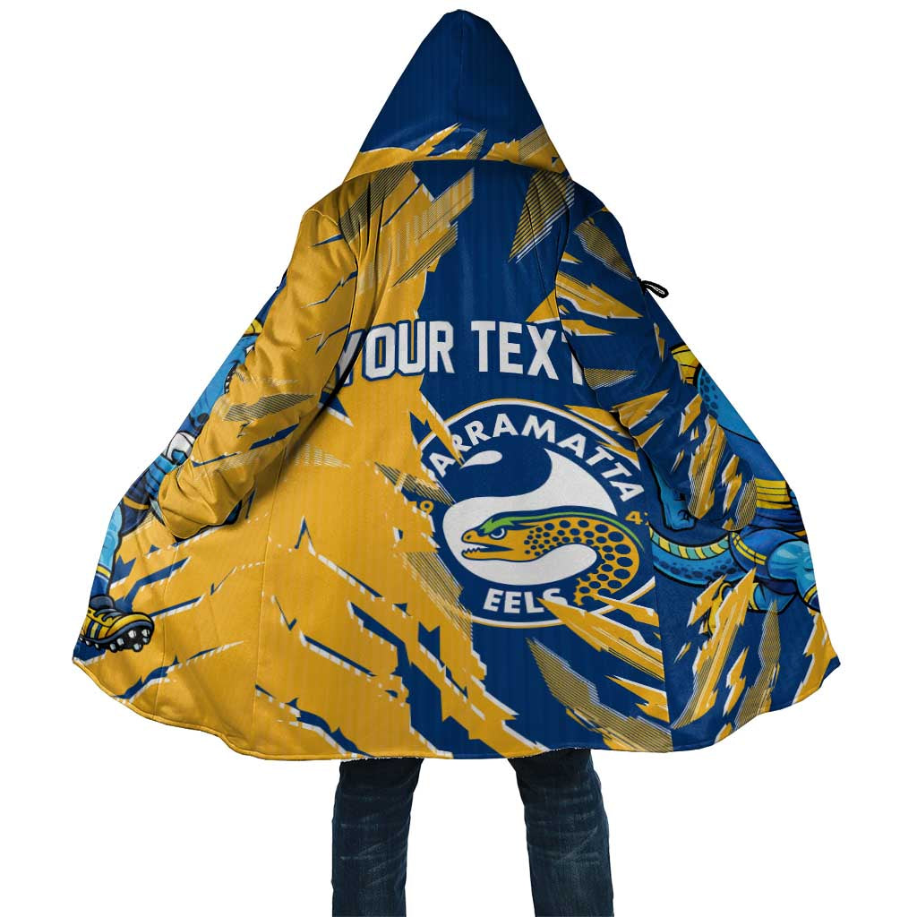 Personalized Parramatta Eels Cloak Dynamic Lightning Mascot Rugby Australia