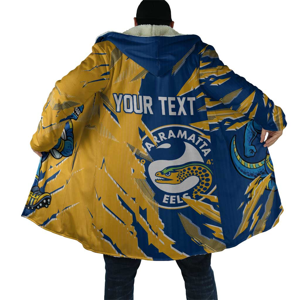 Personalized Parramatta Eels Cloak Dynamic Lightning Mascot Rugby Australia