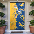 Personalized Parramatta Eels Door Cover Dynamic Lightning Mascot Rugby Australia
