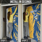 Personalized Parramatta Eels Door Cover Dynamic Lightning Mascot Rugby Australia