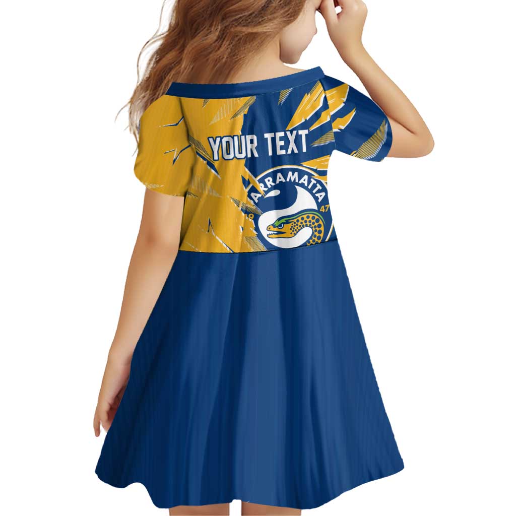 Personalized Parramatta Eels Family Matching Summer Maxi Dress and Hawaiian Shirt Dynamic Lightning Mascot Rugby Australia