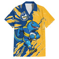 Personalized Parramatta Eels Family Matching Summer Maxi Dress and Hawaiian Shirt Dynamic Lightning Mascot Rugby Australia