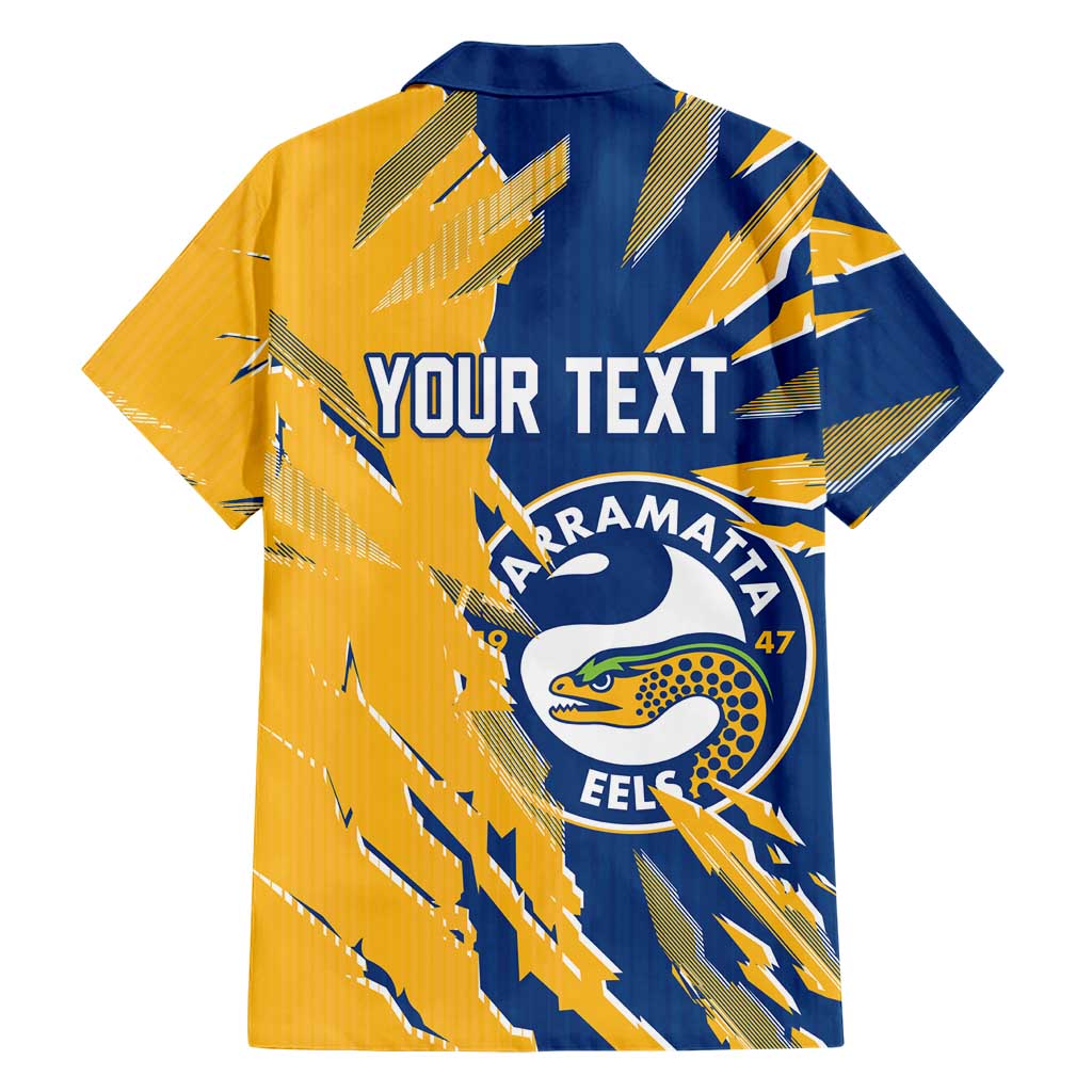 Personalized Parramatta Eels Family Matching Summer Maxi Dress and Hawaiian Shirt Dynamic Lightning Mascot Rugby Australia