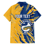 Personalized Parramatta Eels Family Matching Summer Maxi Dress and Hawaiian Shirt Dynamic Lightning Mascot Rugby Australia