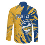 Personalized Parramatta Eels Family Matching Summer Maxi Dress and Hawaiian Shirt Dynamic Lightning Mascot Rugby Australia
