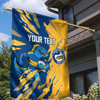 Personalized Parramatta Eels Garden Flag Dynamic Lightning Mascot Rugby Australia