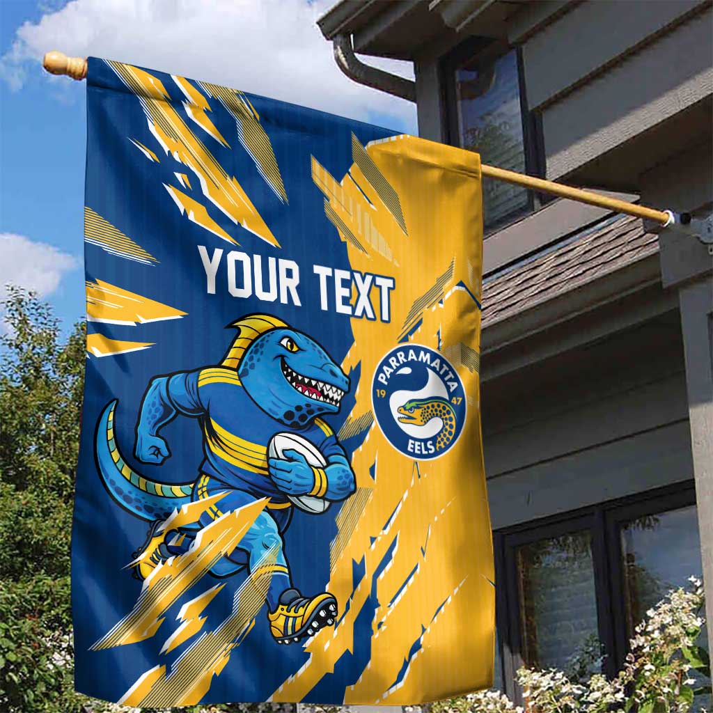 Personalized Parramatta Eels Garden Flag Dynamic Lightning Mascot Rugby Australia